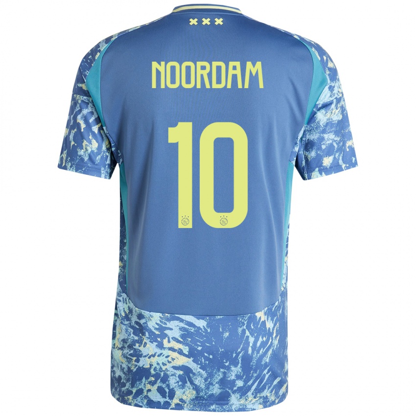 Damen Nadine Noordam #10 Grau Blau Gelb Auswärtstrikot Trikot 2024/25 T-Shirt Schweiz