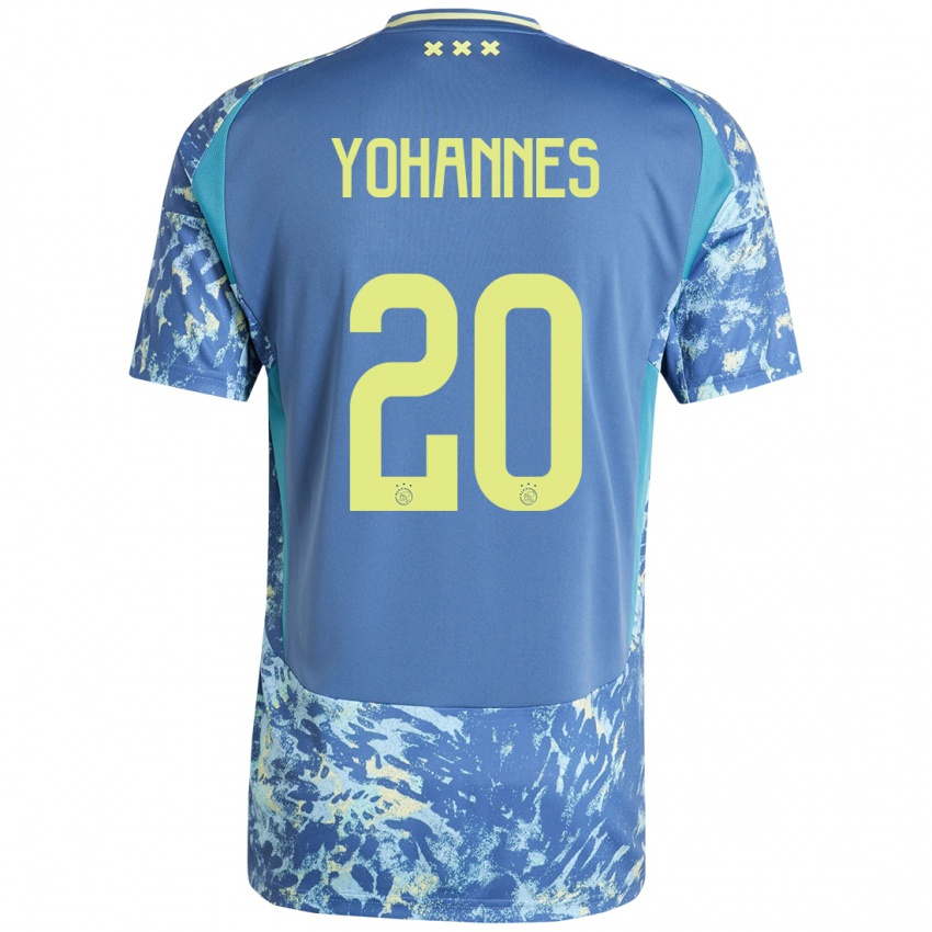 Femme Maillot Lily Yohannes #20 Gris Bleu Jaune Tenues Extérieur 2024/25 T-Shirt Suisse