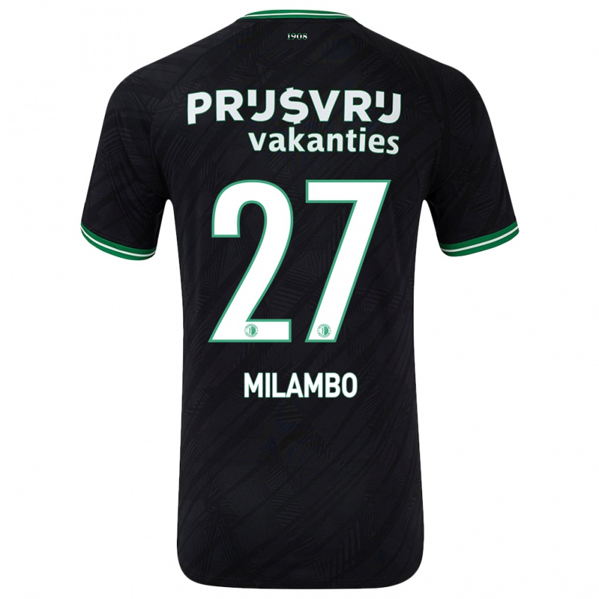 Femme Maillot Antoni Milambo #27 Noir Vert Tenues Extérieur 2024/25 T-Shirt Suisse