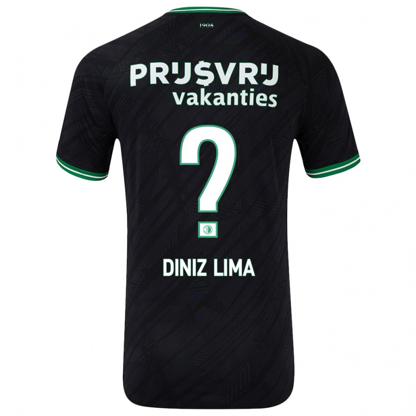 Femme Maillot Lucas Diniz Lima #0 Noir Vert Tenues Extérieur 2024/25 T-Shirt Suisse