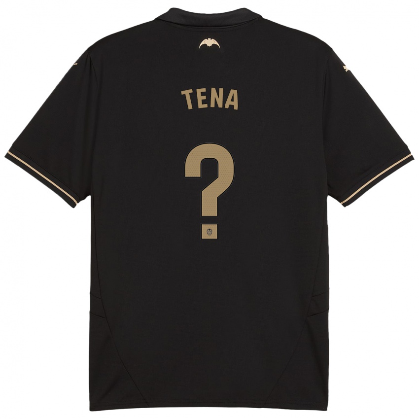 Femme Maillot Javier Tena #0 Noir Tenues Extérieur 2024/25 T-Shirt Suisse