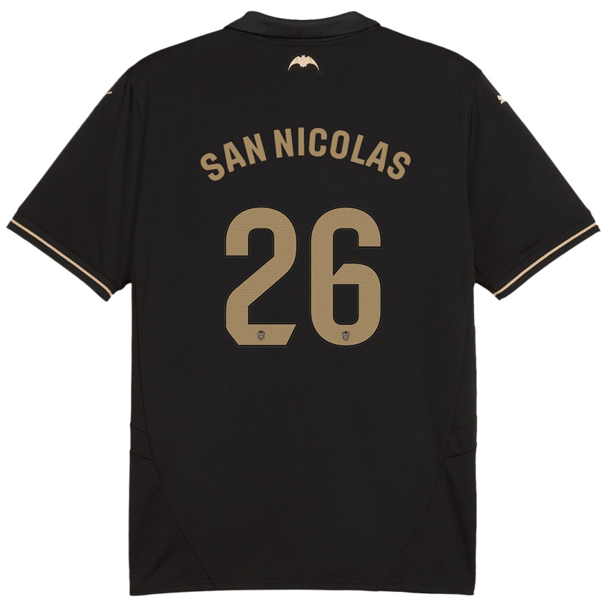 Femme Maillot Olga San Nicolas #26 Noir Tenues Extérieur 2024/25 T-Shirt Suisse