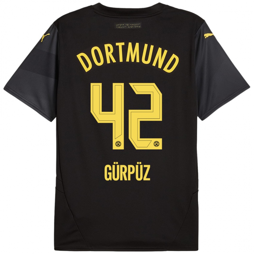 Damen Goktan Gurpuz #42 Schwarz Gelb Auswärtstrikot Trikot 2024/25 T-Shirt Schweiz