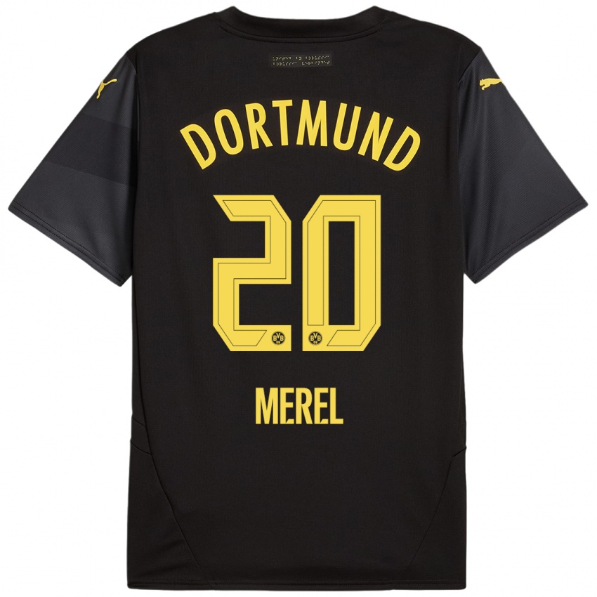 Damen Freriks Merel #20 Schwarz Gelb Auswärtstrikot Trikot 2024/25 T-Shirt Schweiz