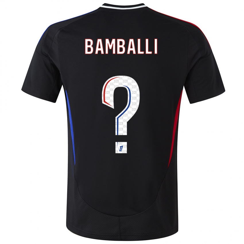 Damen Léo Bamballi #0 Schwarz Auswärtstrikot Trikot 2024/25 T-Shirt Schweiz