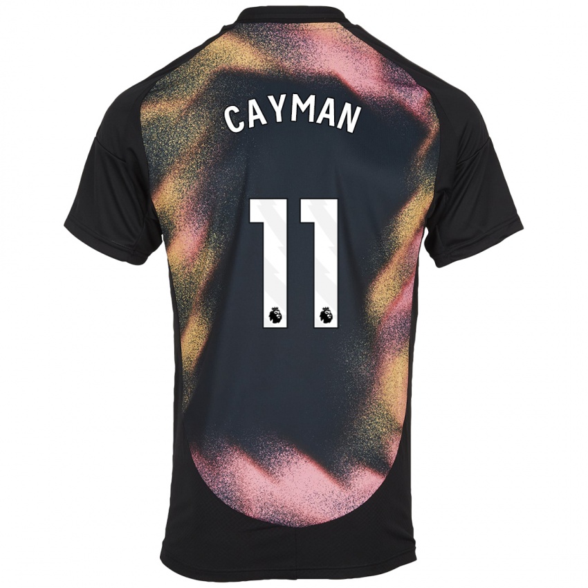 Femme Maillot Janice Cayman #11 Noir Blanc Tenues Extérieur 2024/25 T-Shirt Suisse