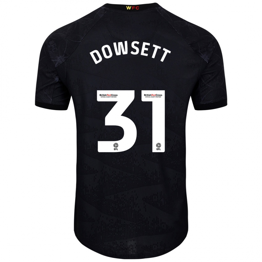 Damen Rebekah Dowsett #31 Schwarz Weiß Auswärtstrikot Trikot 2024/25 T-Shirt Schweiz