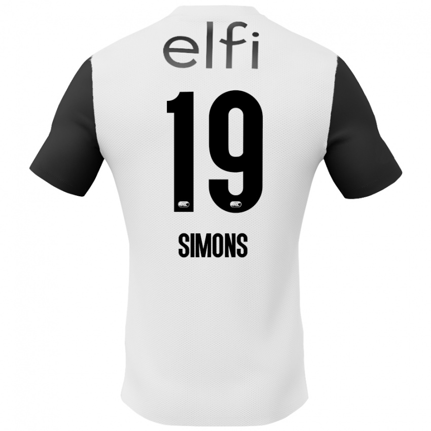 Damen Saviola Simons #19 Weiß Schwarz Auswärtstrikot Trikot 2024/25 T-Shirt Schweiz