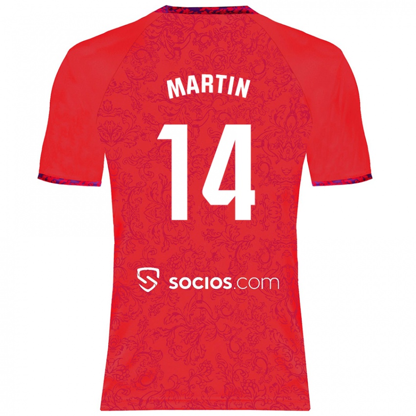 Damen Nazareth Martín #14 Rot Auswärtstrikot Trikot 2024/25 T-Shirt Schweiz