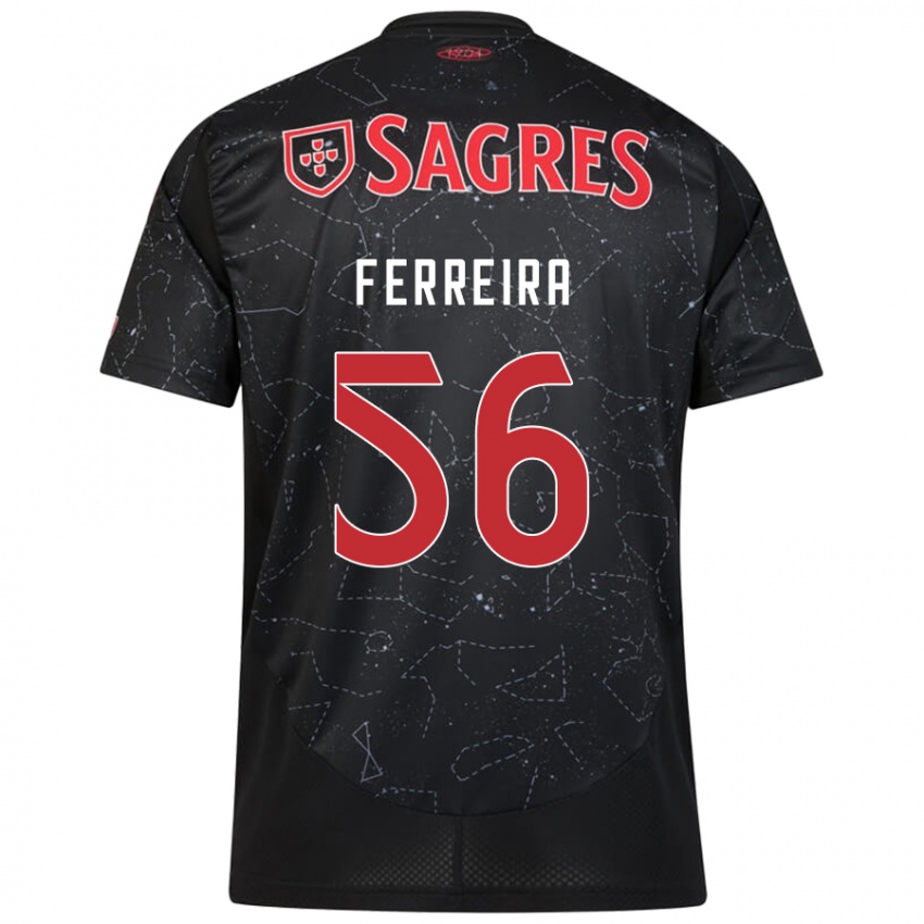 Damen Martim Ferreira #56 Schwarz Rot Auswärtstrikot Trikot 2024/25 T-Shirt Schweiz