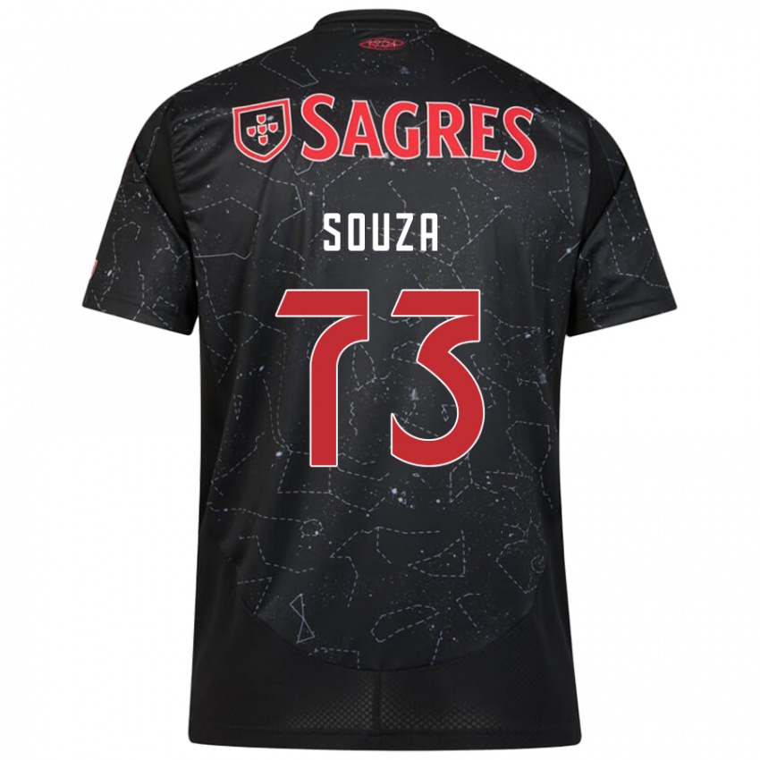 Damen Beni Souza #73 Schwarz Rot Auswärtstrikot Trikot 2024/25 T-Shirt Schweiz