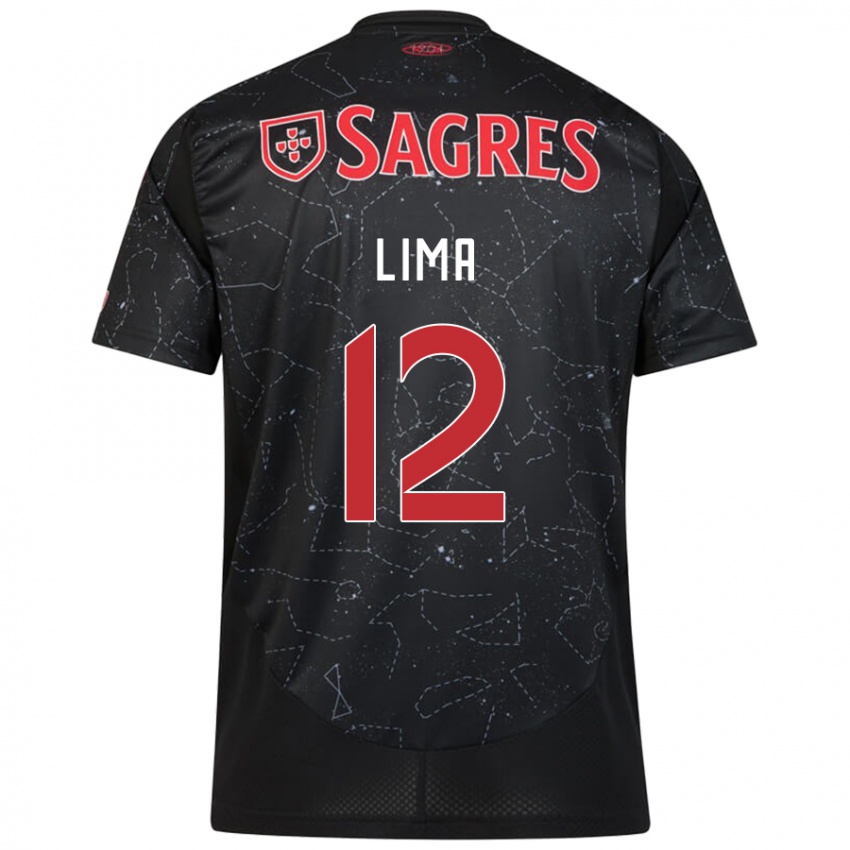 Damen Thaís Lima #12 Schwarz Rot Auswärtstrikot Trikot 2024/25 T-Shirt Schweiz