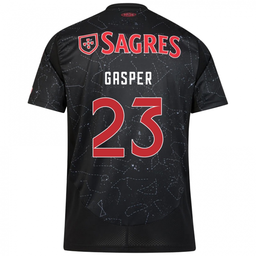 Damen Anna Gasper #23 Schwarz Rot Auswärtstrikot Trikot 2024/25 T-Shirt Schweiz