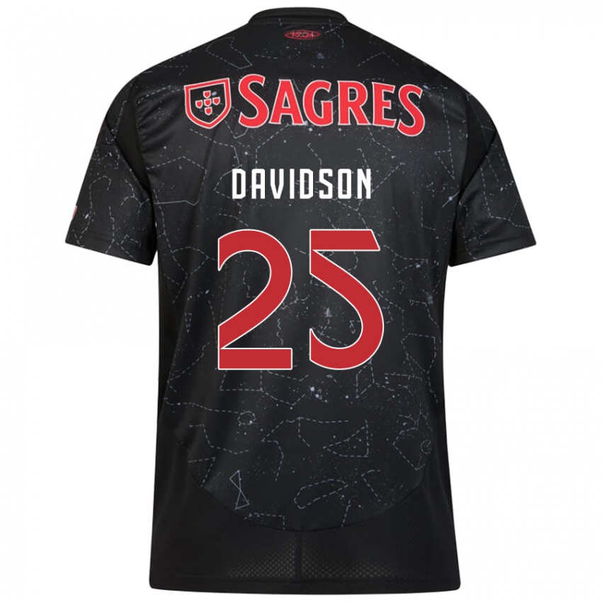 Damen Chandra Davidson #25 Schwarz Rot Auswärtstrikot Trikot 2024/25 T-Shirt Schweiz