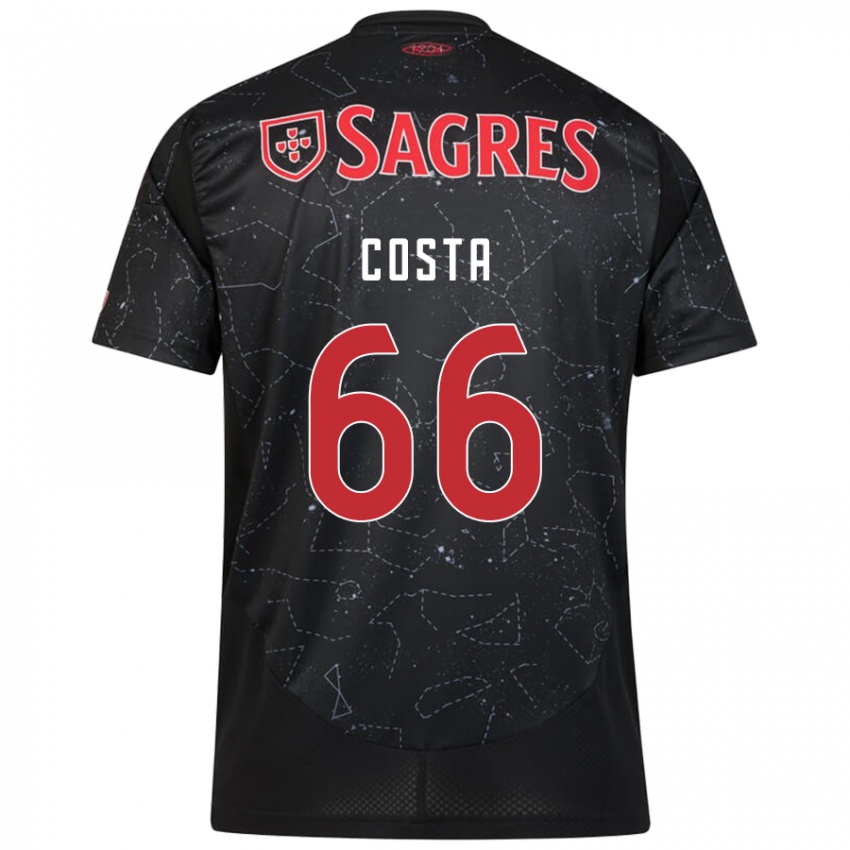 Damen Rute Costa #66 Schwarz Rot Auswärtstrikot Trikot 2024/25 T-Shirt Schweiz