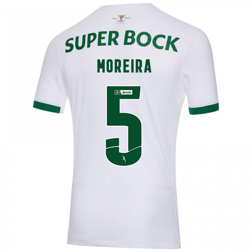 Damen David Moreira #5 Weiß Grün Auswärtstrikot Trikot 2024/25 T-Shirt Schweiz