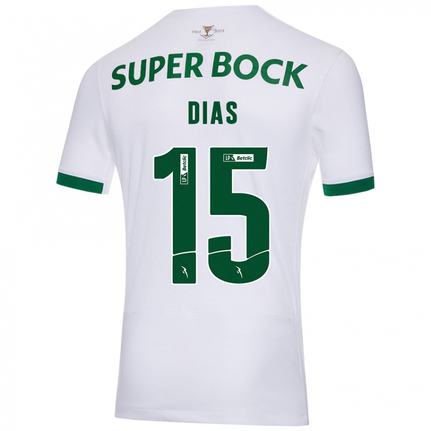 Damen Rodrigo Dias #15 Weiß Grün Auswärtstrikot Trikot 2024/25 T-Shirt Schweiz