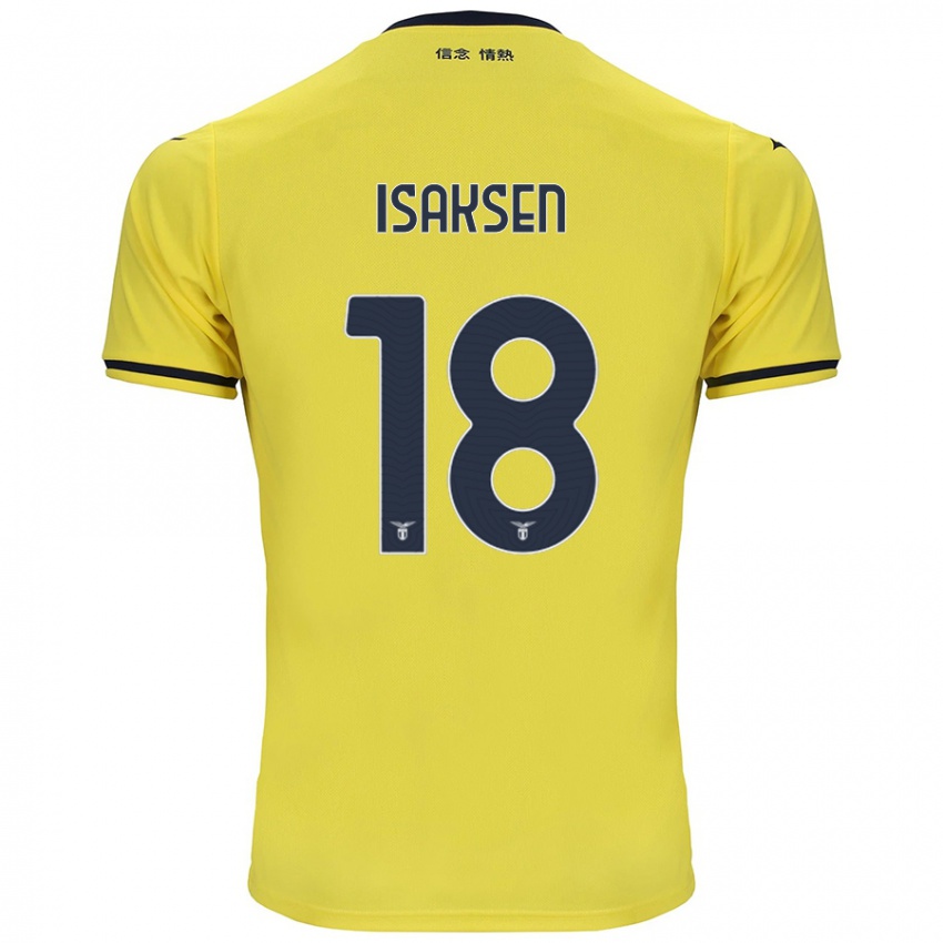 Damen Gustav Isaksen #18 Gelb Auswärtstrikot Trikot 2024/25 T-Shirt Schweiz