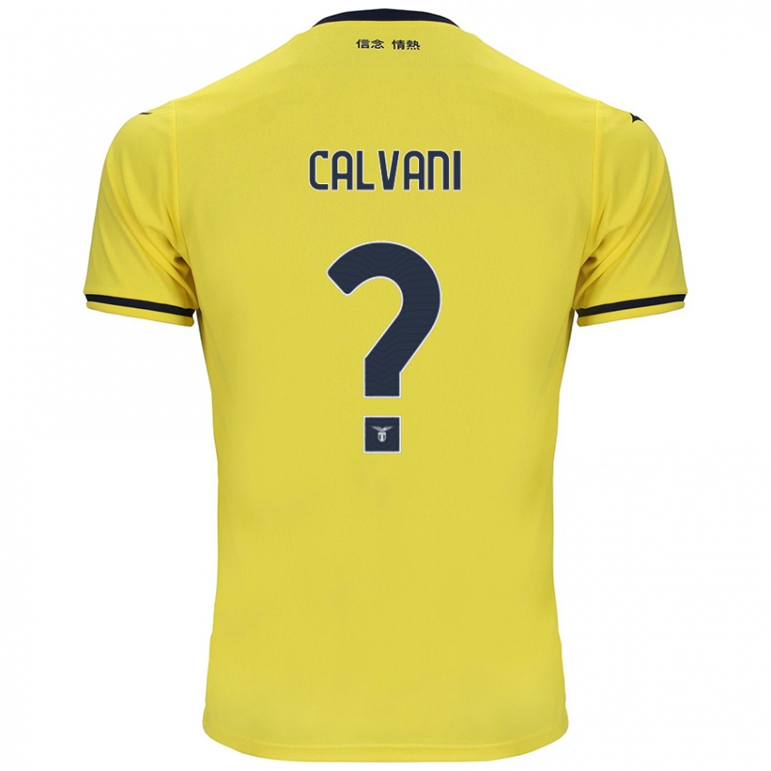 Femme Maillot Lorenzo Calvani #0 Jaune Tenues Extérieur 2024/25 T-Shirt Suisse