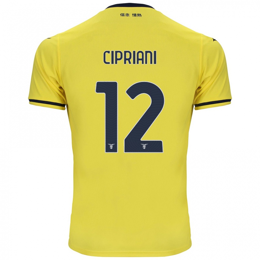 Damen Alessio Cipriani #12 Gelb Auswärtstrikot Trikot 2024/25 T-Shirt Schweiz