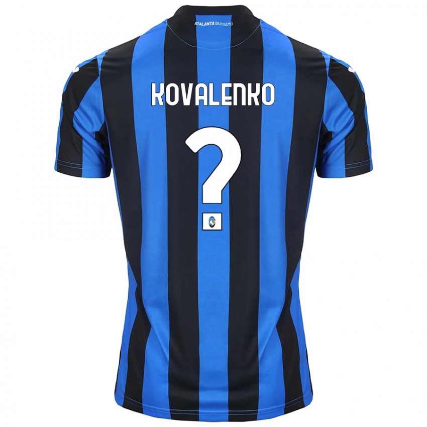 Kinder Viktor Kovalenko #0 Blau Schwarz Heimtrikot Trikot 2024/25 T-Shirt Schweiz