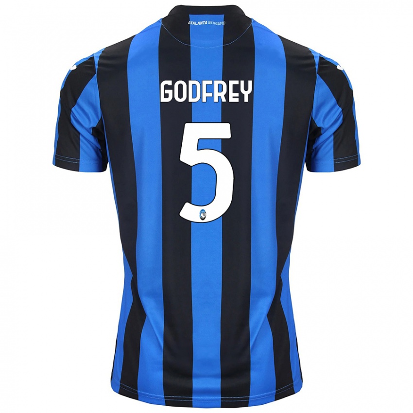 Kinder Ben Godfrey #5 Blau Schwarz Heimtrikot Trikot 2024/25 T-Shirt Schweiz