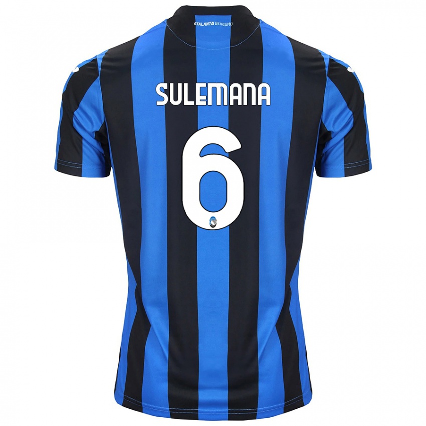 Kinder Ibrahim Sulemana #6 Blau Schwarz Heimtrikot Trikot 2024/25 T-Shirt Schweiz