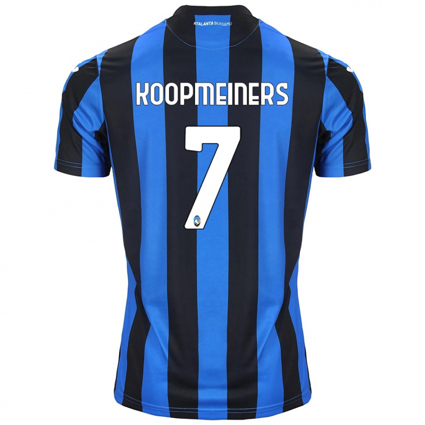 Kinder Teun Koopmeiners #7 Blau Schwarz Heimtrikot Trikot 2024/25 T-Shirt Schweiz