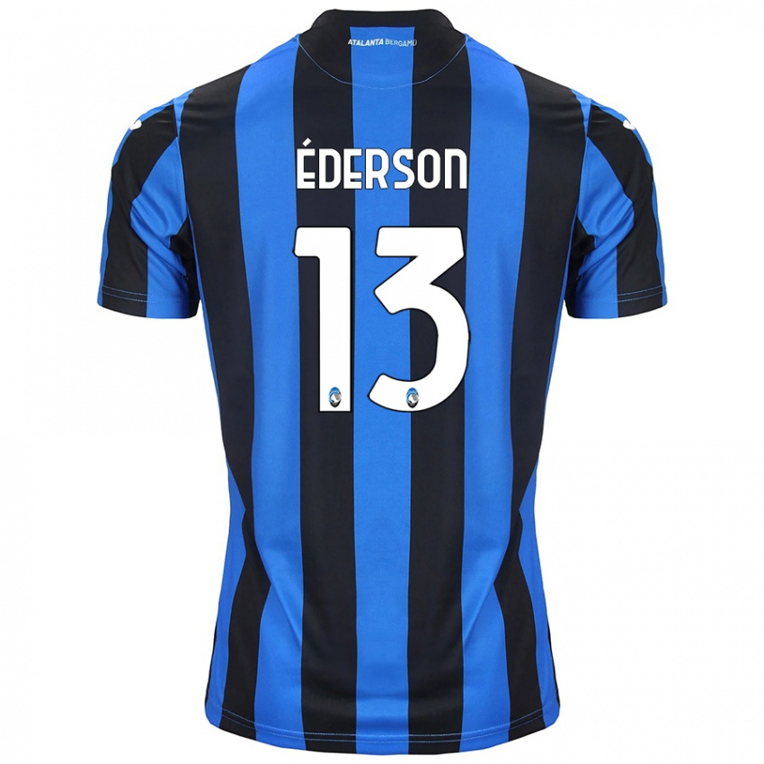 Kinder Ederson #13 Blau Schwarz Heimtrikot Trikot 2024/25 T-Shirt Schweiz