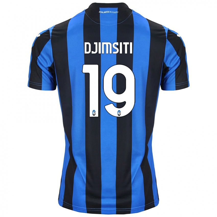 Kinder Berat Djimsiti #19 Blau Schwarz Heimtrikot Trikot 2024/25 T-Shirt Schweiz