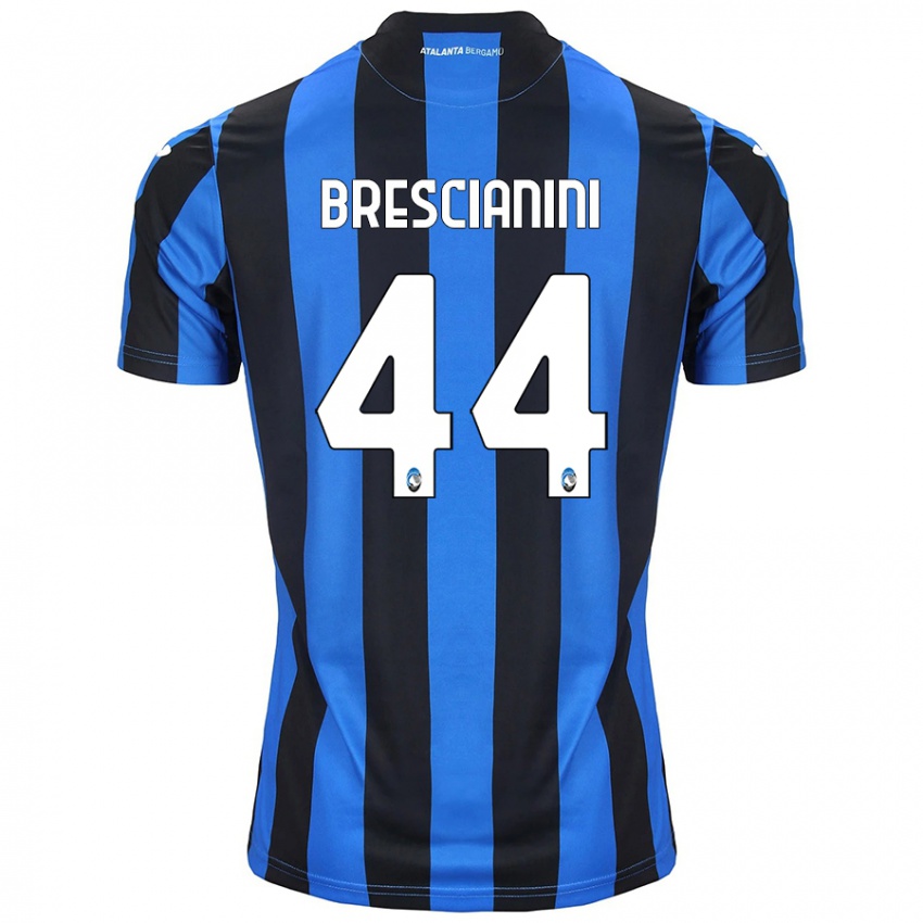 Kinder Marco Brescianini #44 Blau Schwarz Heimtrikot Trikot 2024/25 T-Shirt Schweiz