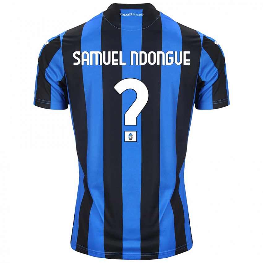 Kinder Frederick Samuel Ndongue #0 Blau Schwarz Heimtrikot Trikot 2024/25 T-Shirt Schweiz