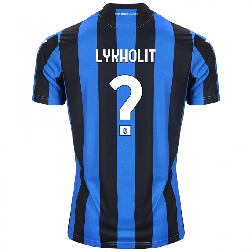 Kinder Ivan Lykholit #0 Blau Schwarz Heimtrikot Trikot 2024/25 T-Shirt Schweiz