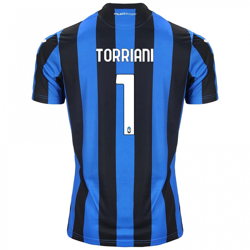 Kinder Andrea Torriani #1 Blau Schwarz Heimtrikot Trikot 2024/25 T-Shirt Schweiz