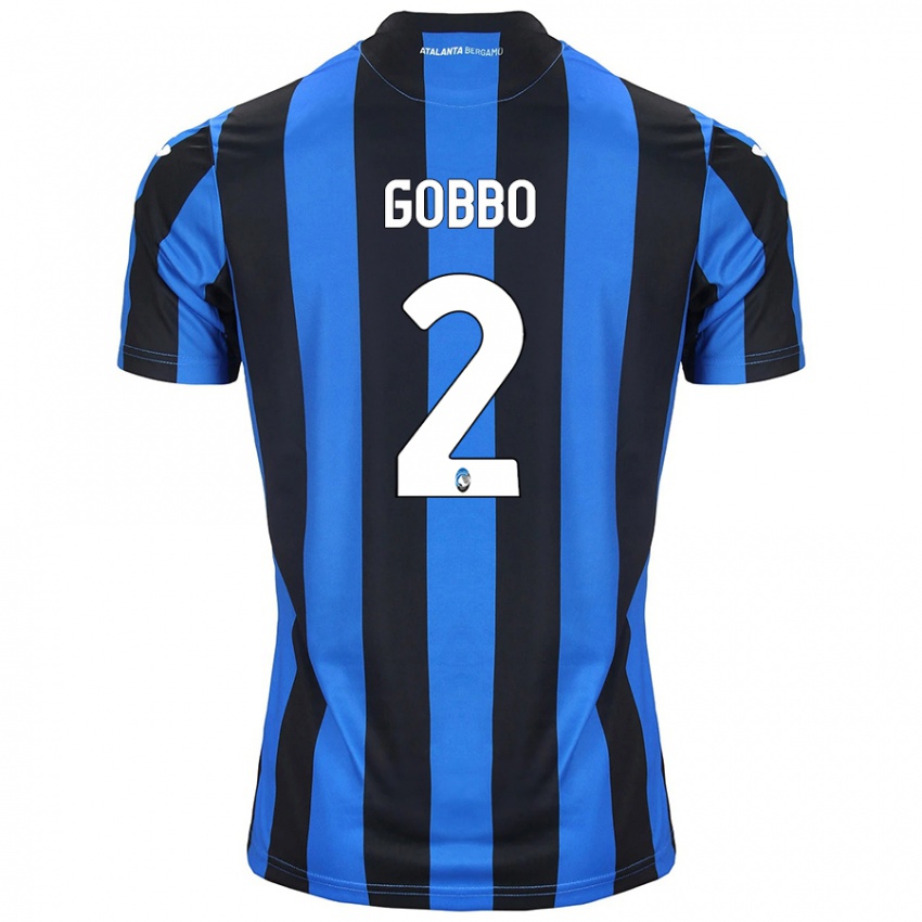 Kinder Luca Gobbo #2 Blau Schwarz Heimtrikot Trikot 2024/25 T-Shirt Schweiz