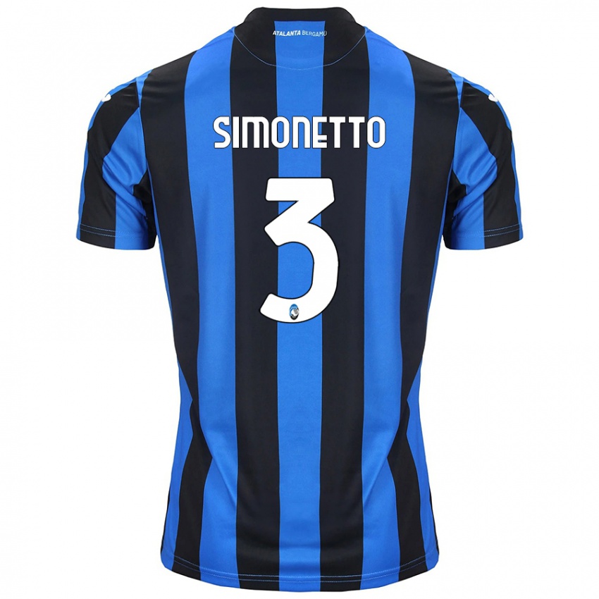 Kinder Federico Simonetto #3 Blau Schwarz Heimtrikot Trikot 2024/25 T-Shirt Schweiz