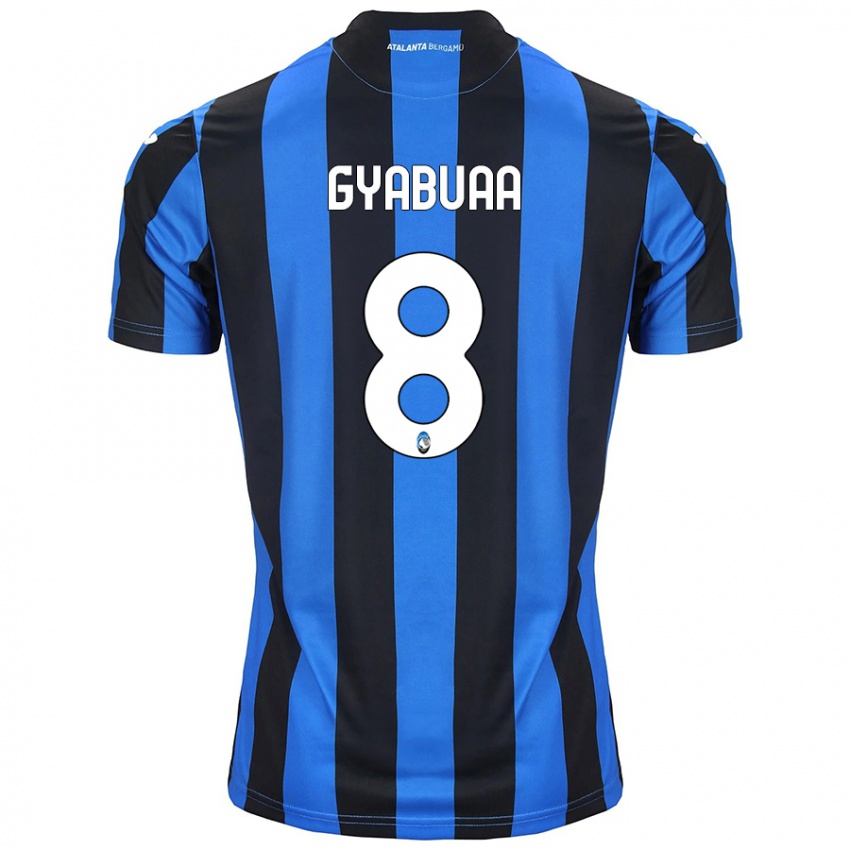 Kinder Emmanuel Gyabuaa #8 Blau Schwarz Heimtrikot Trikot 2024/25 T-Shirt Schweiz