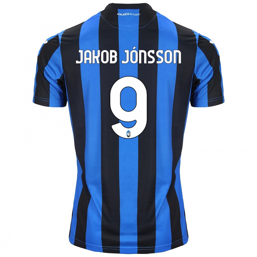 Kinder Birkir Jakob Jónsson #9 Blau Schwarz Heimtrikot Trikot 2024/25 T-Shirt Schweiz