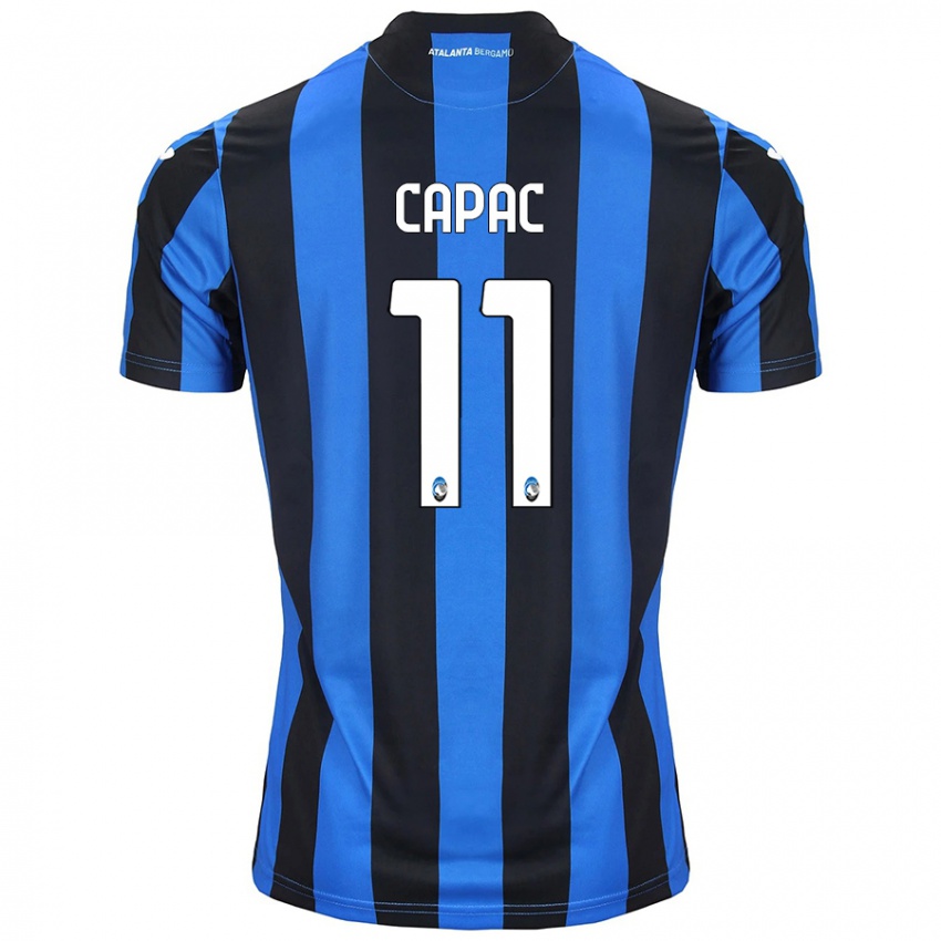 Kinder Alexandru Capac #11 Blau Schwarz Heimtrikot Trikot 2024/25 T-Shirt Schweiz