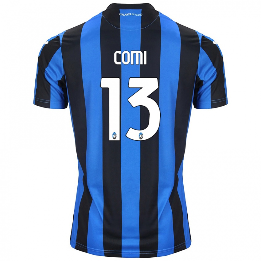 Kinder Pietro Comi #13 Blau Schwarz Heimtrikot Trikot 2024/25 T-Shirt Schweiz