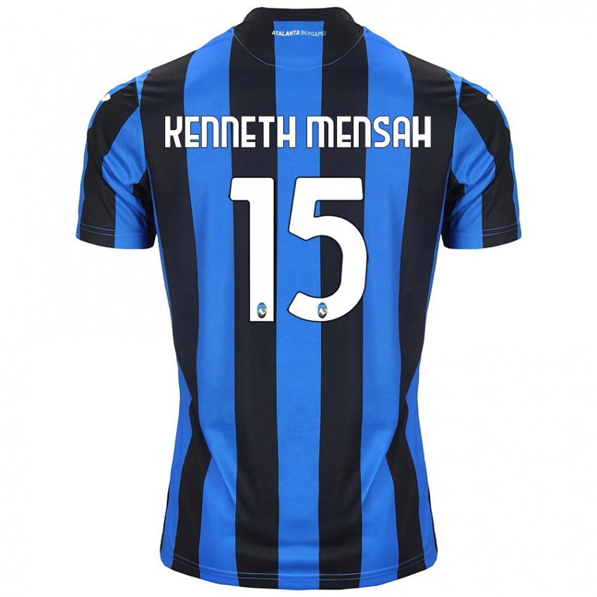 Kinder Anthony Kenneth Mensah #15 Blau Schwarz Heimtrikot Trikot 2024/25 T-Shirt Schweiz