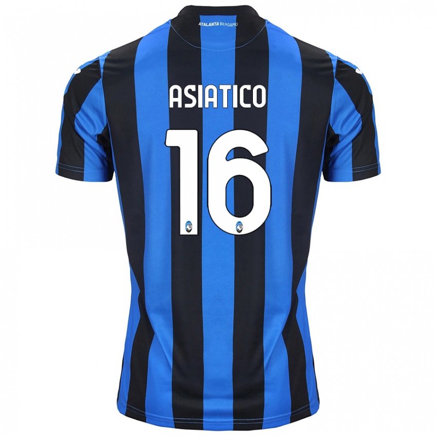 Kinder Pietro Asiatico #16 Blau Schwarz Heimtrikot Trikot 2024/25 T-Shirt Schweiz