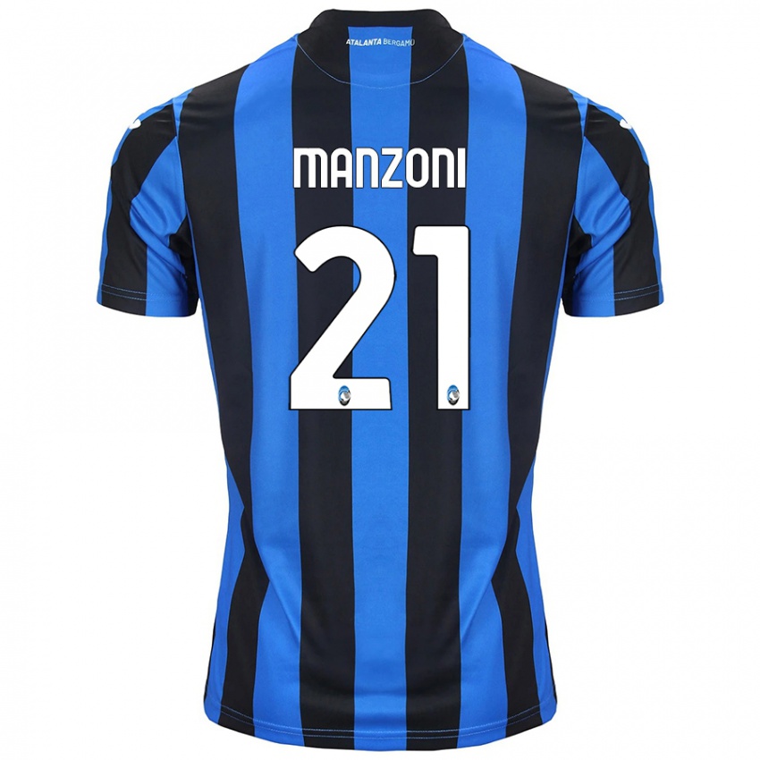 Kinder Alberto Manzoni #21 Blau Schwarz Heimtrikot Trikot 2024/25 T-Shirt Schweiz