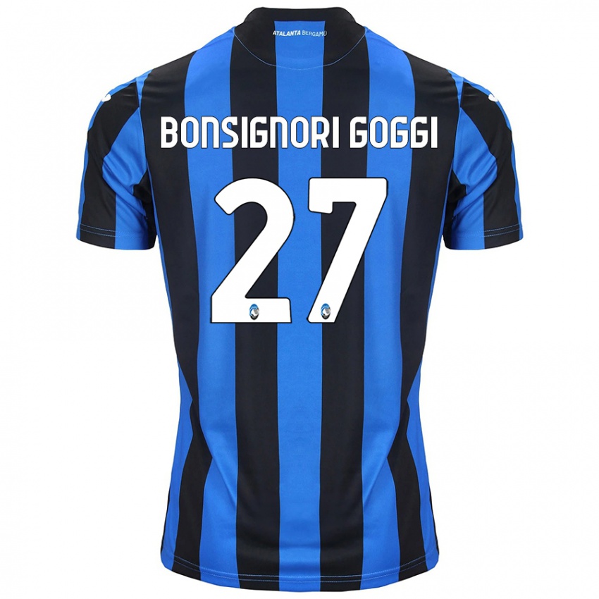 Kinder Lorenzo Bonsignori Goggi #27 Blau Schwarz Heimtrikot Trikot 2024/25 T-Shirt Schweiz