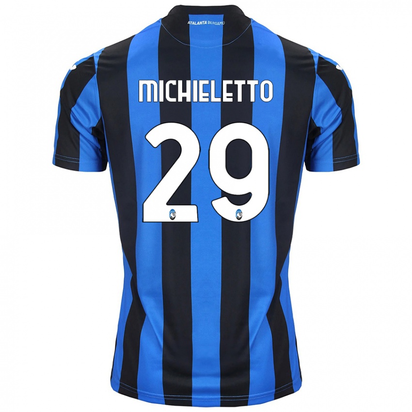 Kinder Andrea Michieletto #29 Blau Schwarz Heimtrikot Trikot 2024/25 T-Shirt Schweiz