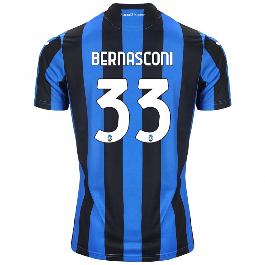 Kinder Lorenzo Bernasconi #33 Blau Schwarz Heimtrikot Trikot 2024/25 T-Shirt Schweiz