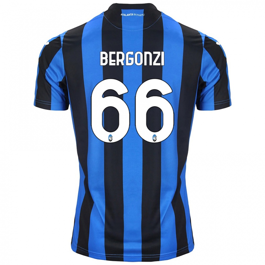 Kinder Federico Bergonzi #66 Blau Schwarz Heimtrikot Trikot 2024/25 T-Shirt Schweiz