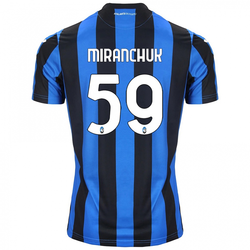 Kinder Aleksey Miranchuk #59 Blau Schwarz Heimtrikot Trikot 2024/25 T-Shirt Schweiz