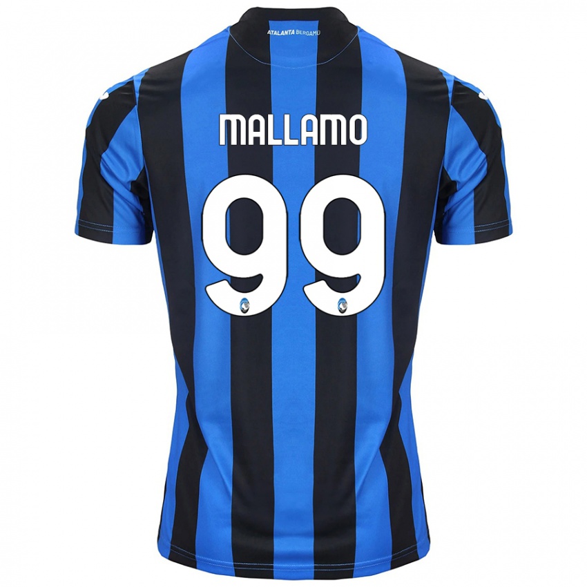 Kinder Alessandro Mallamo #99 Blau Schwarz Heimtrikot Trikot 2024/25 T-Shirt Schweiz