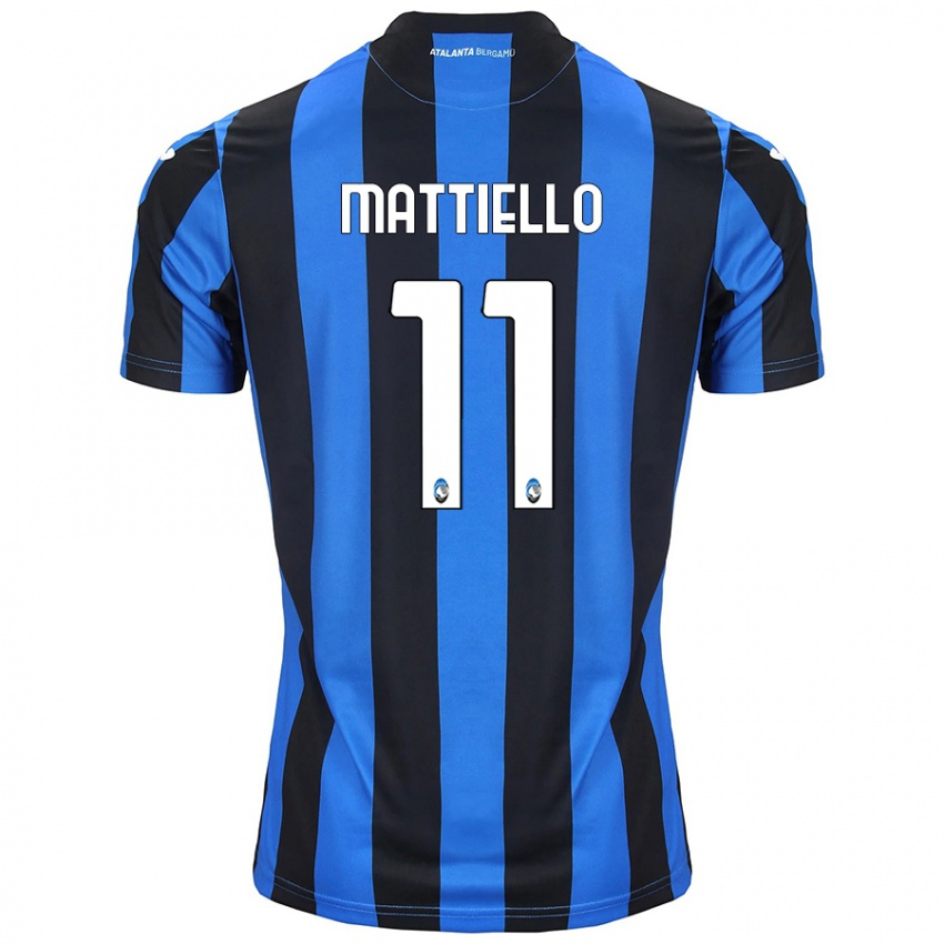 Kinder Federico Mattiello #11 Blau Schwarz Heimtrikot Trikot 2024/25 T-Shirt Schweiz